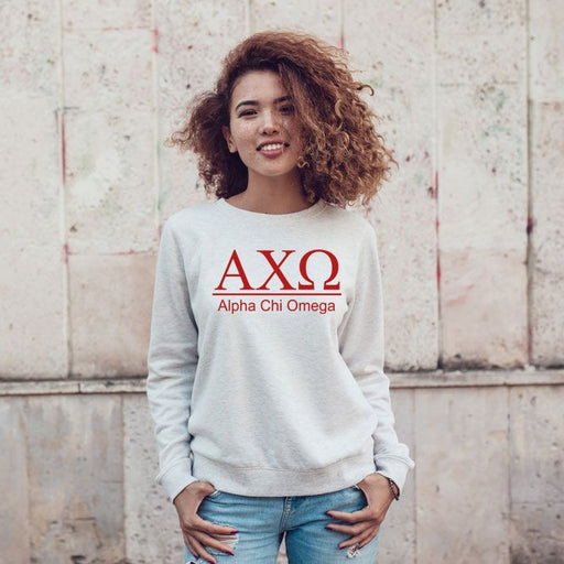 Alpha Chi Omega Alpha Chi Omega Message Crewneck Sweatshirts
