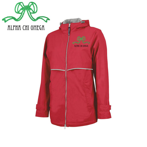 Clothing Alpha Chi Omega New Englander Bows Rain Jacket