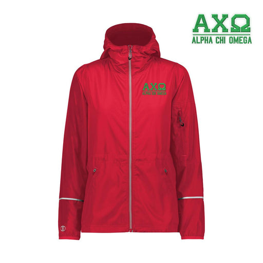 Clothing Alpha Chi Omega Packable Full Zip Jacket