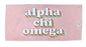 Alpha Chi Omega Plush Retro Beach Towel Alpha Chi Omega Plush Retro Beach Towel
