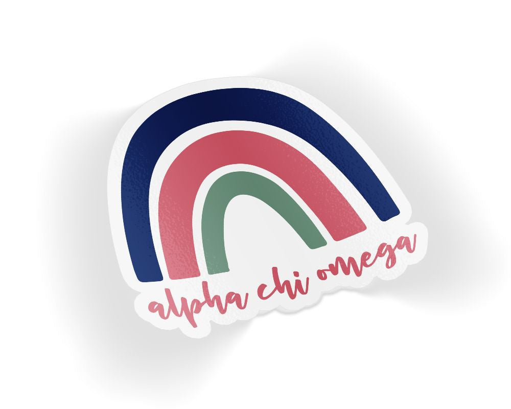 Alpha Chi Omega Rainbow Sticker Alpha Chi Omega Rainbow Sticker