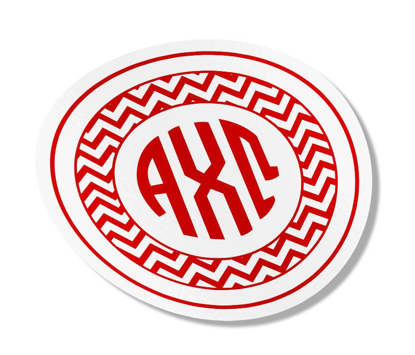 Omega Sticker Stickers & Decals Alpha Chi Omega Sorority Monogram Bumper Sticker — GreekU