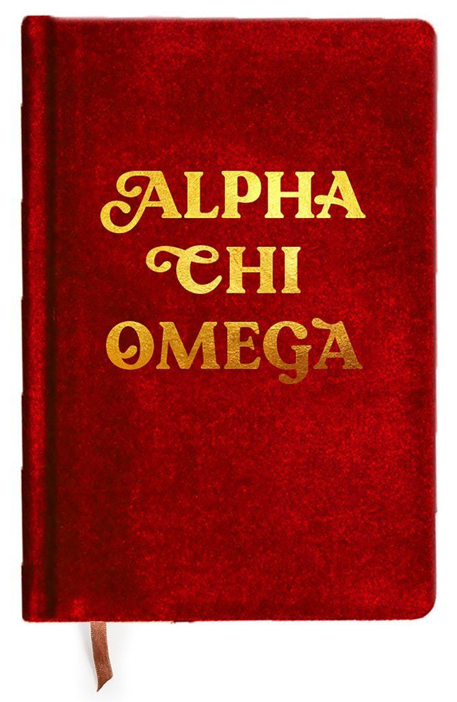 Alpha Chi Omega Velvet Notebook — GreekU