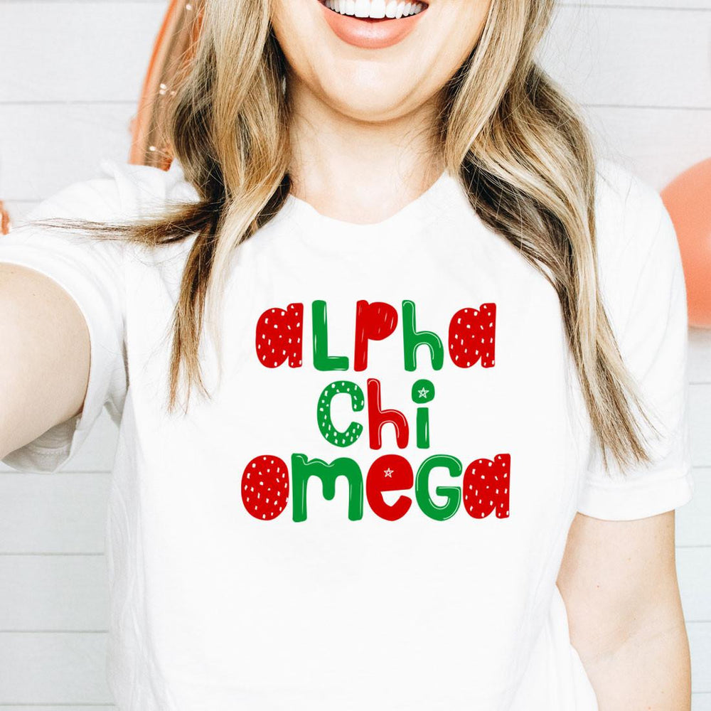 Printify Alpha Chi Omega Whimsy Tees Alpha Chi Omega Whimsy Tees