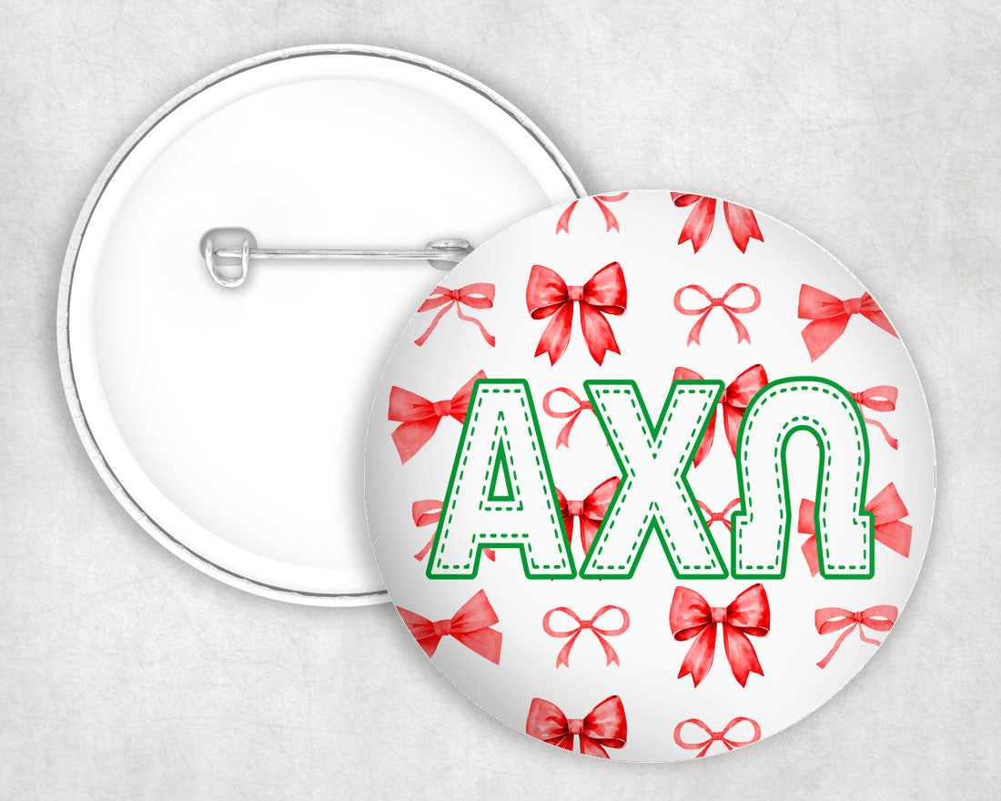 Alpha Chi Omega Multi Bows Pin Buttons Alpha Chi Omega Multi Bows Pin Buttons