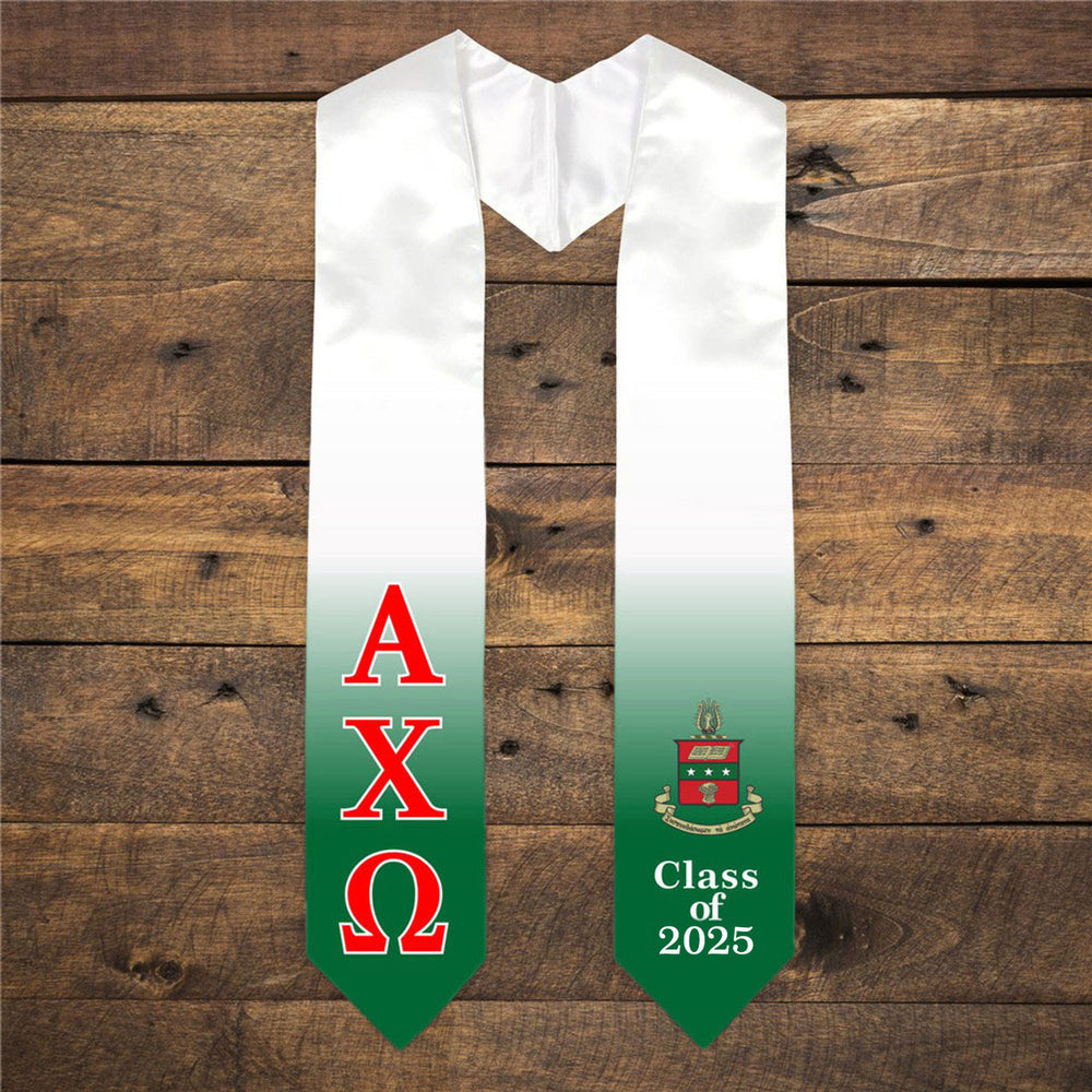 Alpha Chi Omega Extra Fancy Greek Class Of Graduation Stole Alpha Chi Omega Extra Fancy Greek Class Of  Graduation Stole