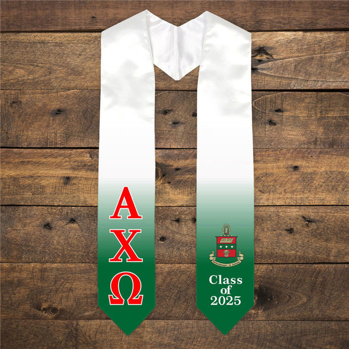 Alpha Chi Omega Extra Fancy Greek Class Of Graduation Stole Alpha Chi Omega Extra Fancy Greek Class Of  Graduation Stole