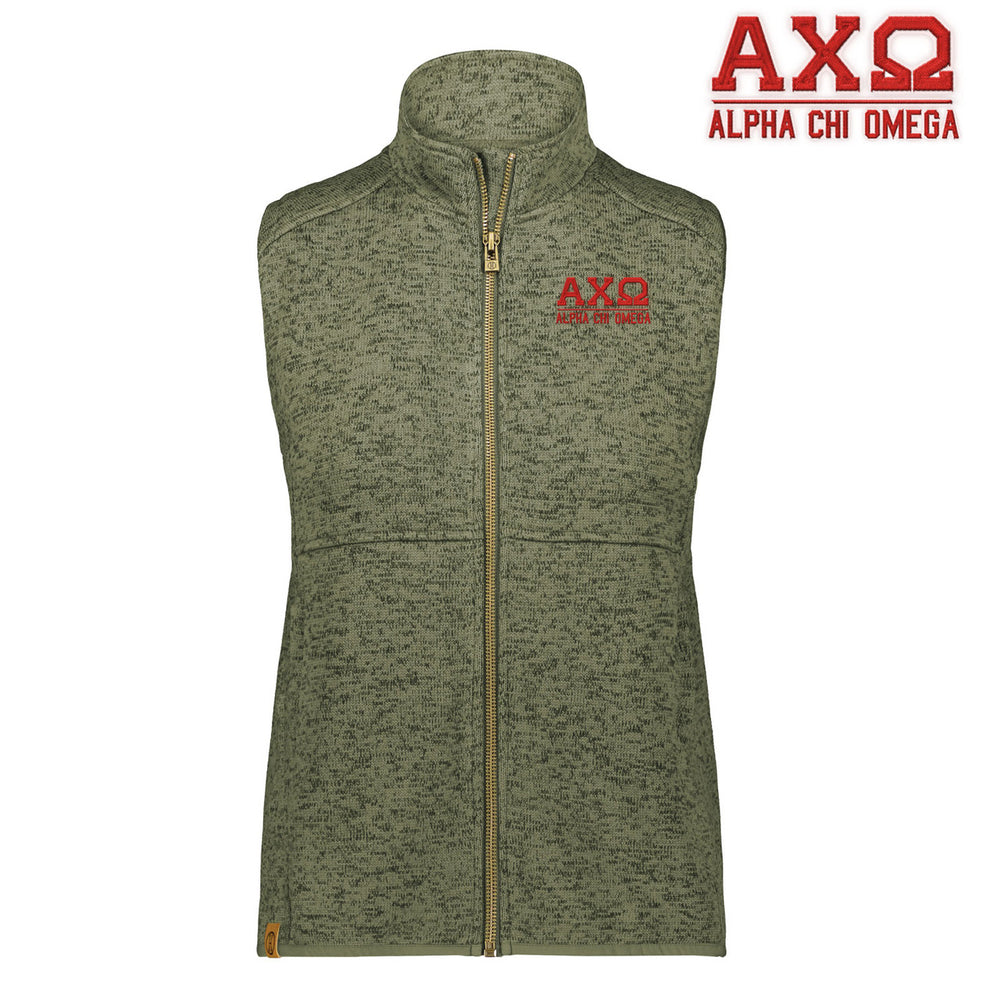 Alpha Chi Omega Alpine Sweater Fleece Vest Alpha Chi Omega Alpine Sweater Fleece Vest