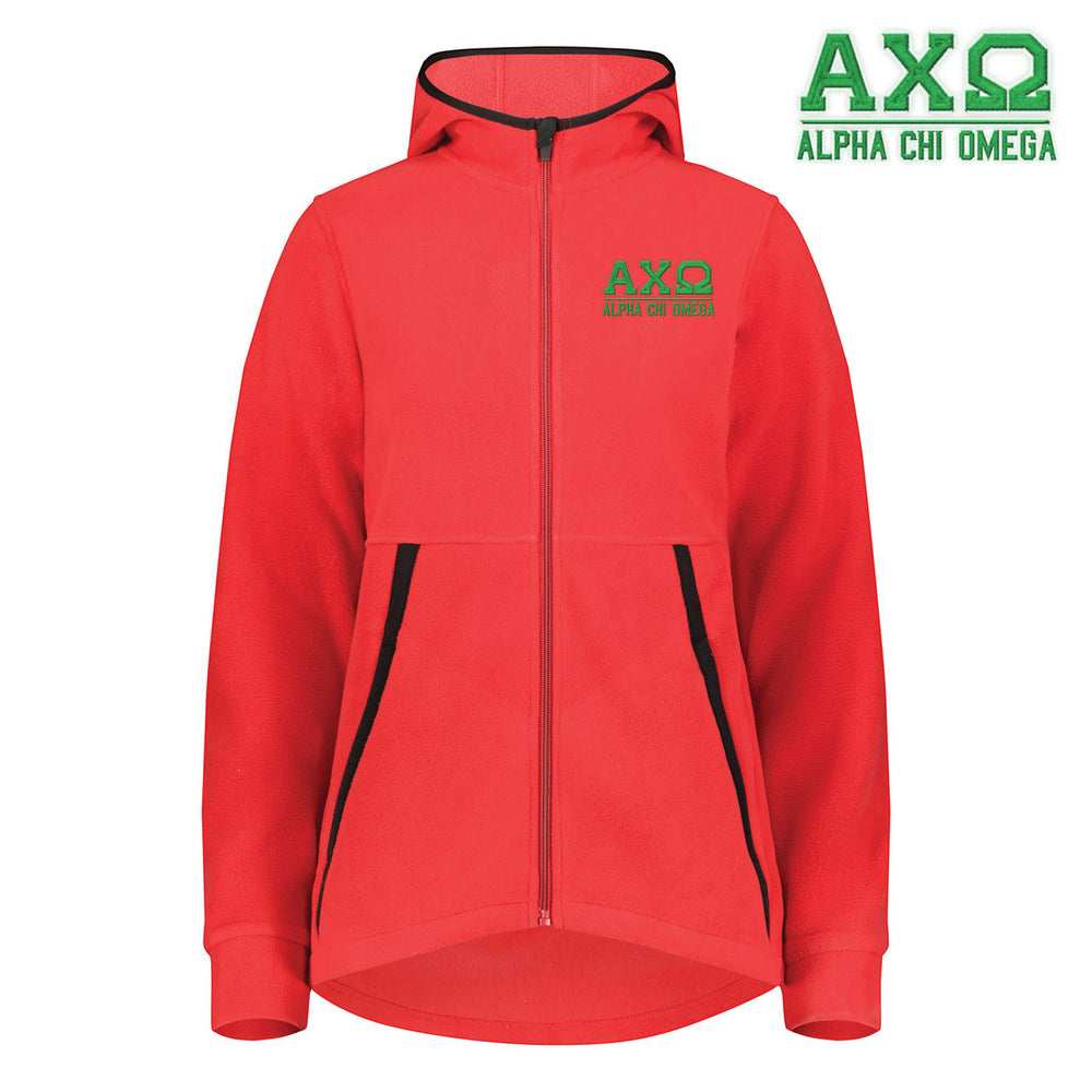 Alpha Chi Omega Chill Full Zip Hoodie Alpha Chi Omega Chill Full Zip Hoodie