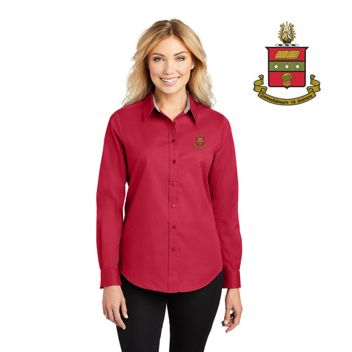 Alpha Chi Omega DISCOUNT-Alpha Chi Omega Long Sleeve Oxford
