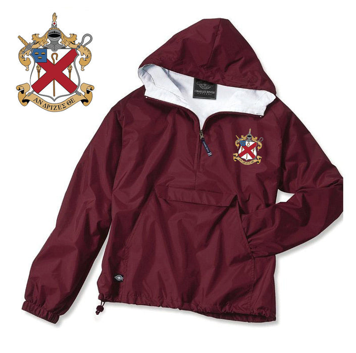Alpha Chi Rho Crest Shield Windbreaker Pullover Alpha Chi Rho Crest - Shield Windbreaker Pullover