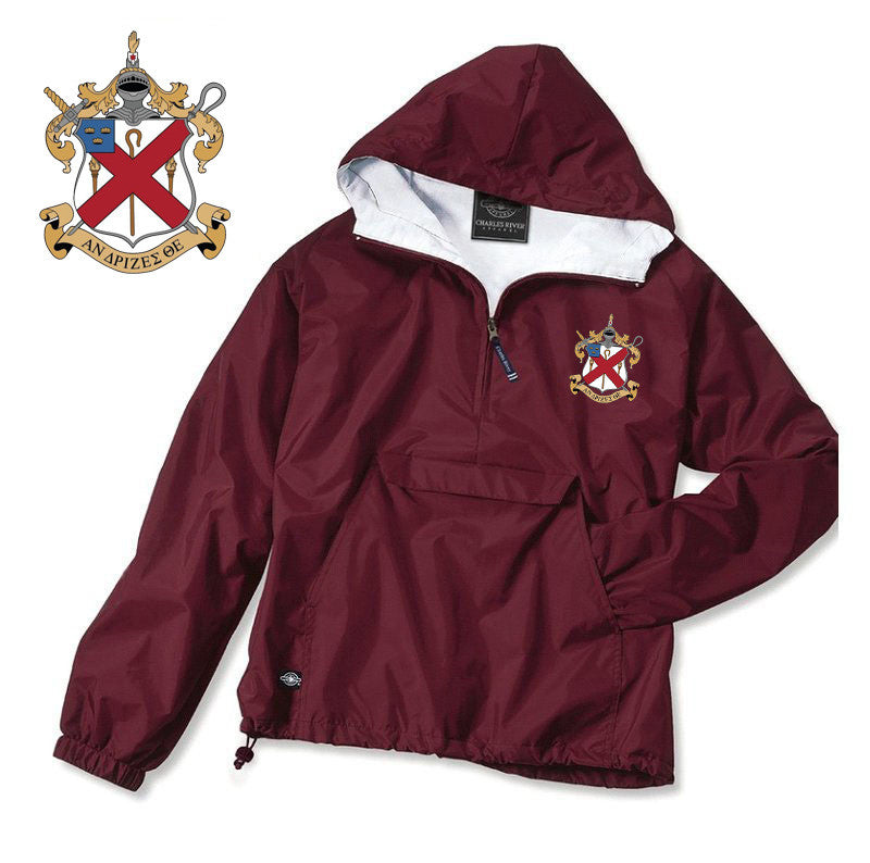 Alpha Chi Rho Crest Shield Windbreaker Pullover Alpha Chi Rho Crest - Shield Windbreaker Pullover