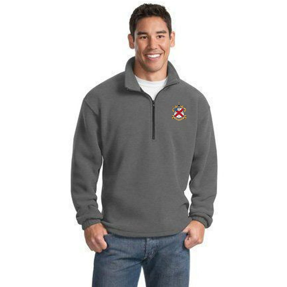 Discount Alpha Chi Rho Crest Shield Emblem 1/4 Zip Pullover DISCOUNT-Alpha Chi Rho Crest - Shield Emblem 1/4 Zip Pullover