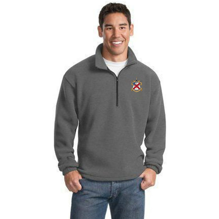 Discount Alpha Chi Rho Crest Shield Emblem 1/4 Zip Pullover DISCOUNT-Alpha Chi Rho Crest - Shield Emblem 1/4 Zip Pullover