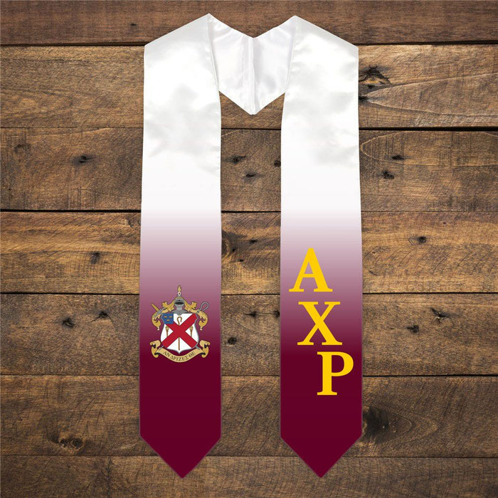 Alpha Chi Rho Extra Fancy Diagonal Greek Graduation Stole W Crest Alpha Chi Rho Extra Fancy Diagonal Greek Graduation Stole W Crest