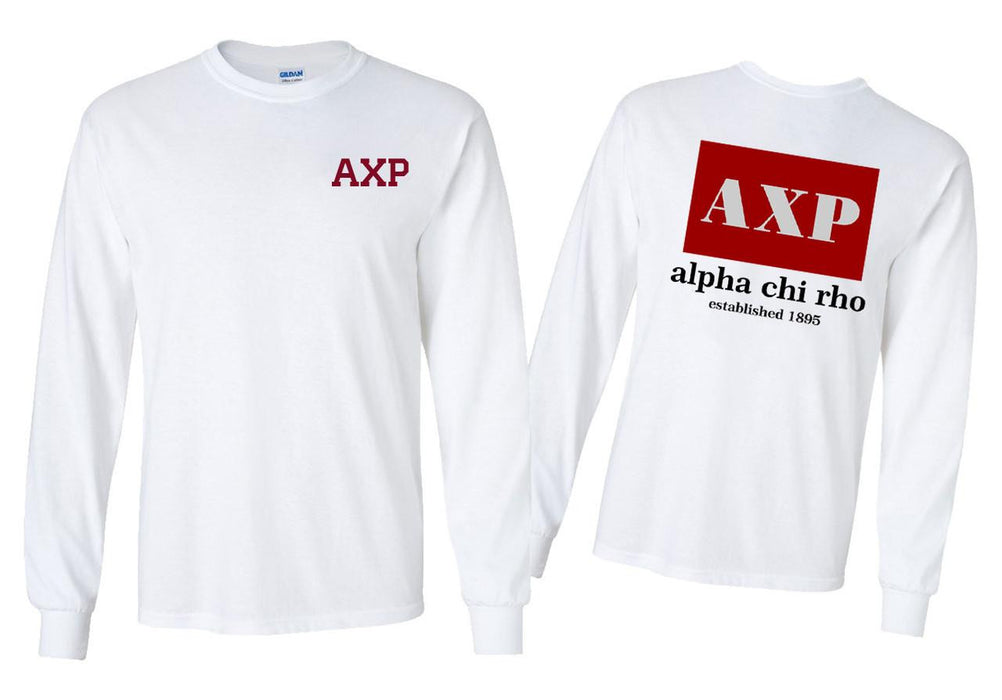 Greekgear Alpha Chi Rho Flag Long Sleeve T Shirts Alpha Chi Rho Flag Long Sleeve T-Shirts