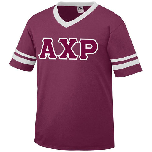 DISCOUNT-Alpha Chi Rho Jersey With Greek Applique Letters