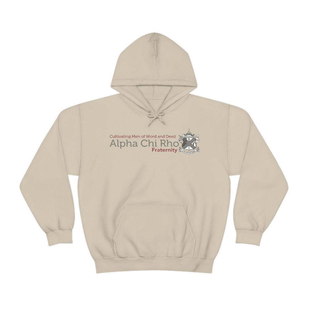 Printify Alpha Chi Rho Logo Hooded Sweatshirt Alpha Chi Rho Logo Hooded Sweatshirt