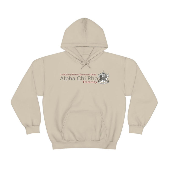 Printify Alpha Chi Rho Logo Hooded Sweatshirt Alpha Chi Rho Logo Hooded Sweatshirt