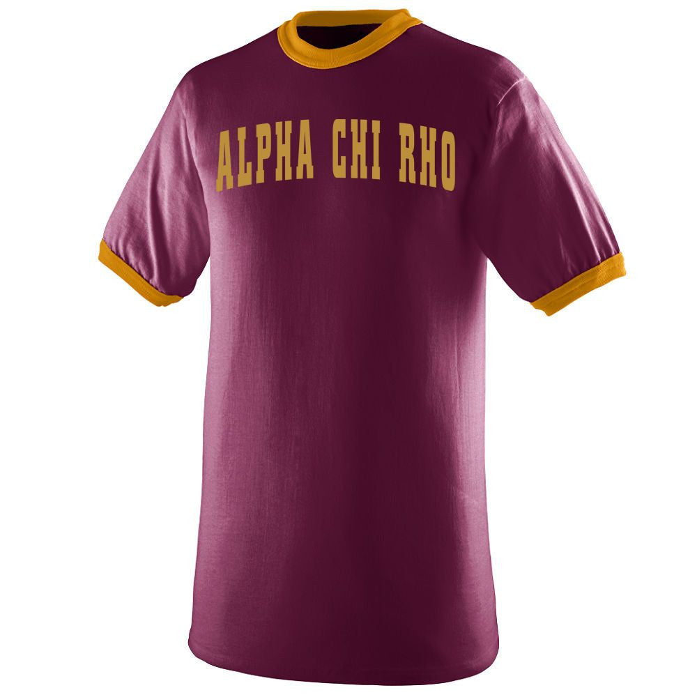 Alpha Chi Rho Ringer T Shirt Alpha Chi Rho Ringer T-shirt