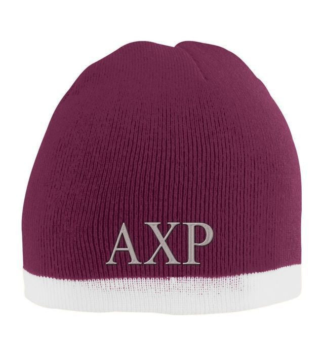 Alpha Chi Rho Two Tone Knit Beanie Alpha Chi Rho Two Tone Knit Beanie