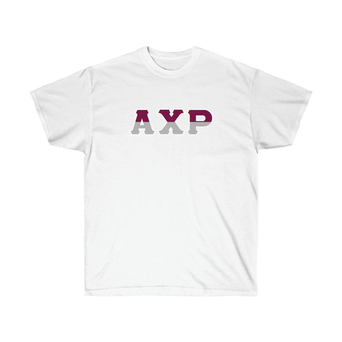 Printify Alpha Chi Rho Two Toned Greek Lettered T Shirts Alpha Chi Rho Two Toned Greek Lettered T-shirts