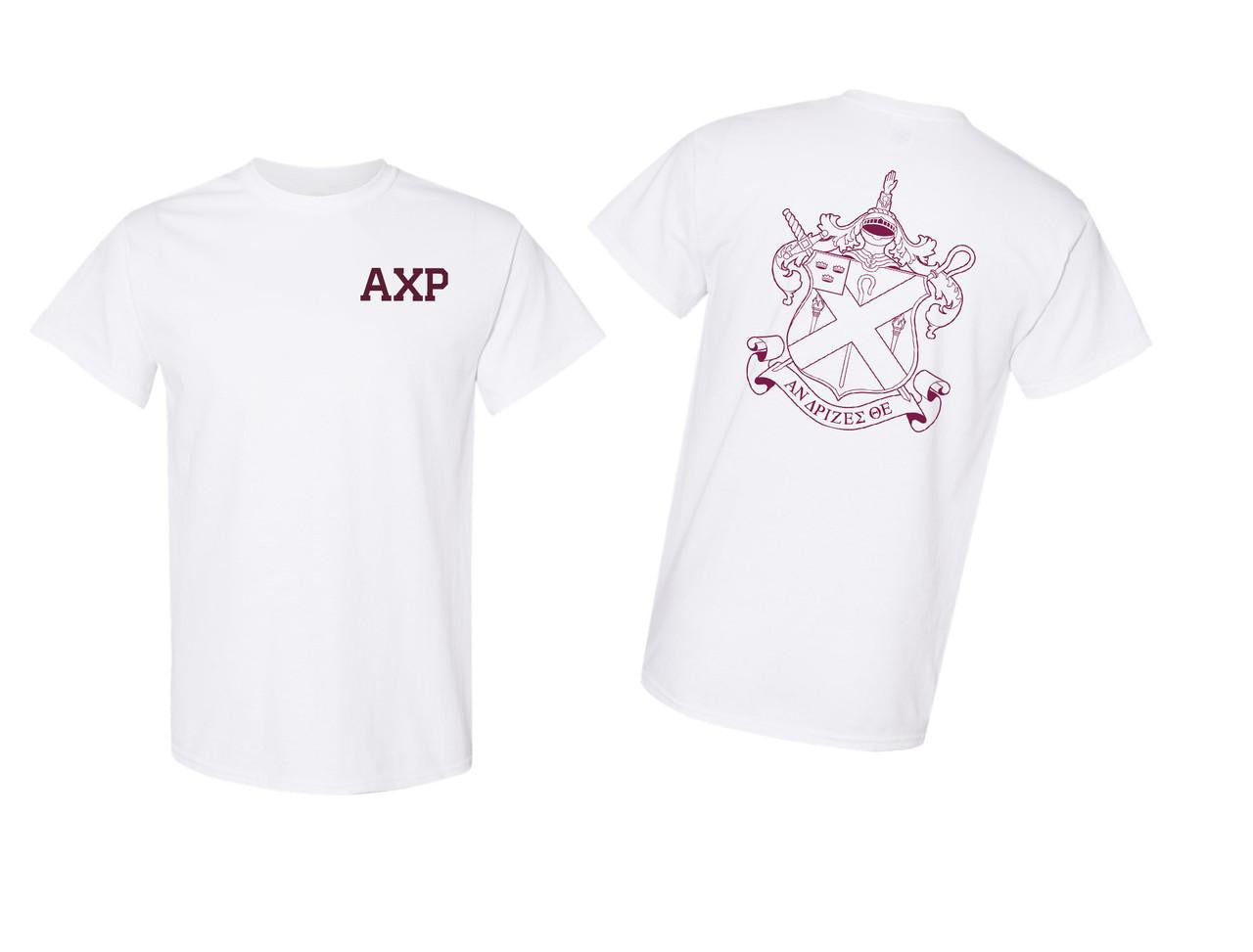 Greekgear Alpha Chi Rho World Famous Crest Tee Alpha Chi Rho World Famous Crest Tee