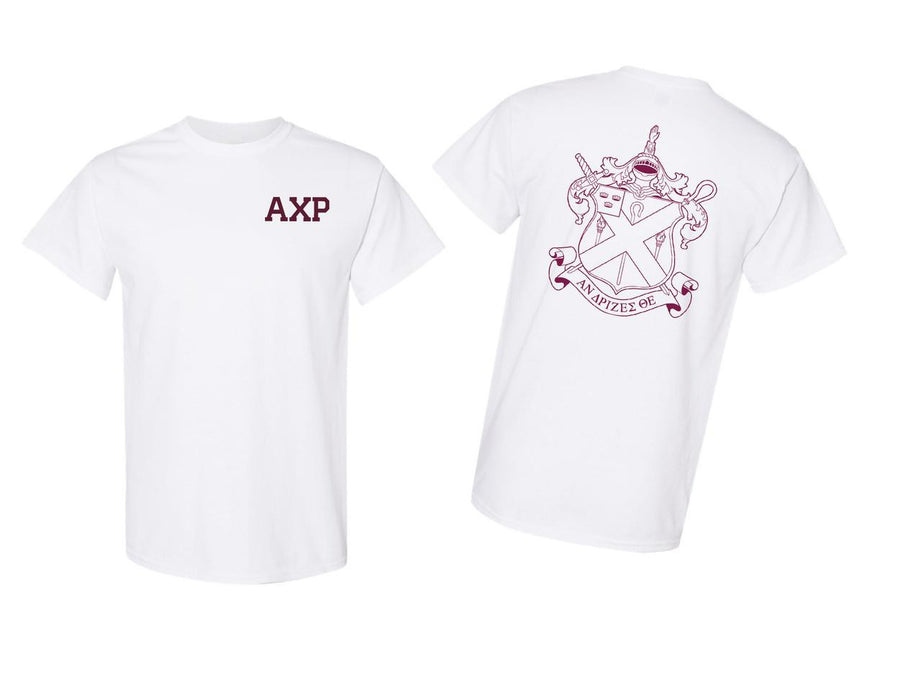 Greekgear Alpha Chi Rho World Famous Crest Tee Alpha Chi Rho World Famous Crest Tee