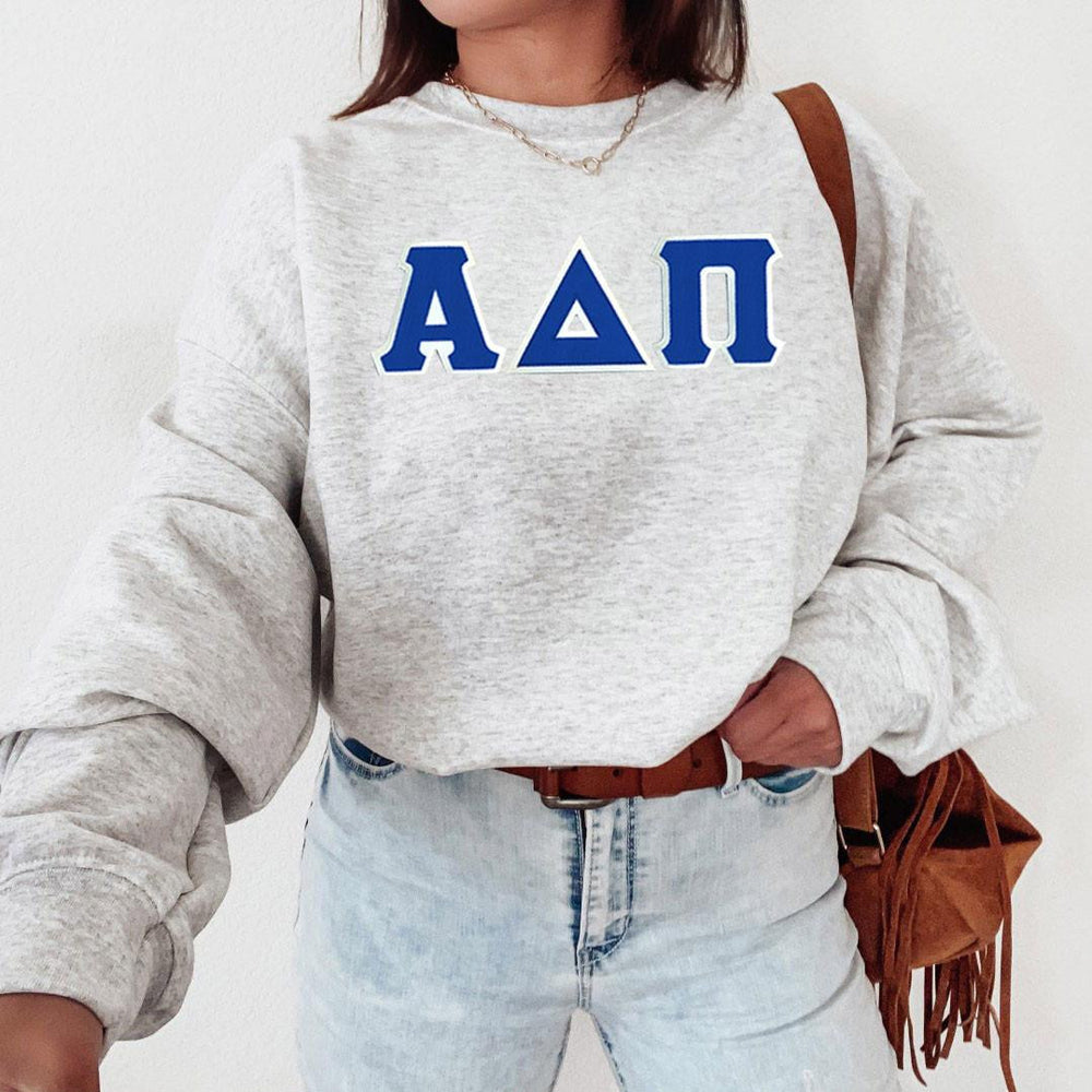 Alpha Delta Pi 2 Day Ship Twill Crewneck Sweatshirt Alpha Delta Pi - 2 Day Ship Twill Crewneck Sweatshirt