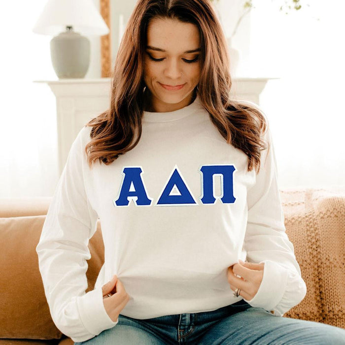 Alpha Delta Pi 2 Day Ship Twill Long Sleeve Tee Alpha Delta Pi - 2 Day Ship Twill Long Sleeve Tee