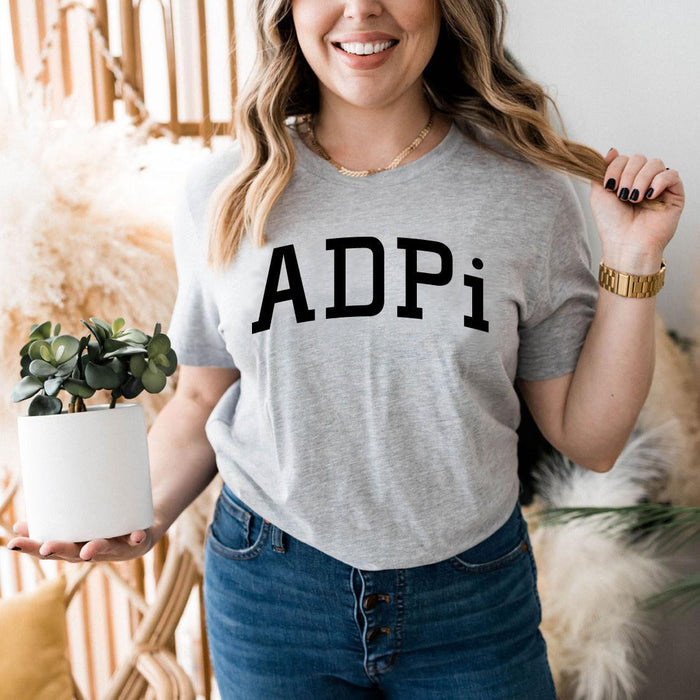 Printify Alpha Delta Pi Basic Nickname Tee Alpha Delta Pi Basic Nickname Tee