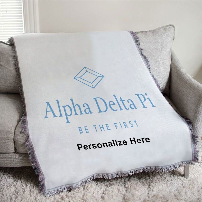 Alpha Delta Pi Be The First Afghan Blanket Throw Alpha Delta Pi Be The First Afghan Blanket Throw