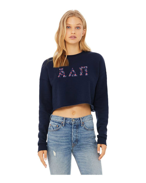 Sweatshirts Alpha Delta Pi Bella + Canvas - Women's Cropped Crew Fleece