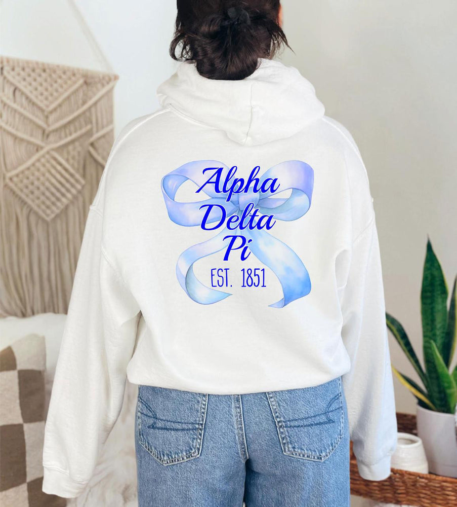 Alpha Delta Pi Bows Established Hoodie Alpha Delta Pi Bows Established Hoodie