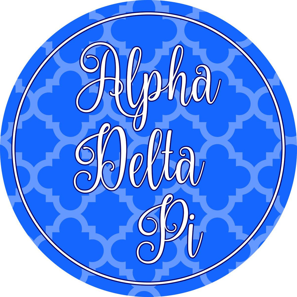 Alpha Delta Pi Bumper Stickers 4" Round Alpha Delta Pi Bumper Stickers 4