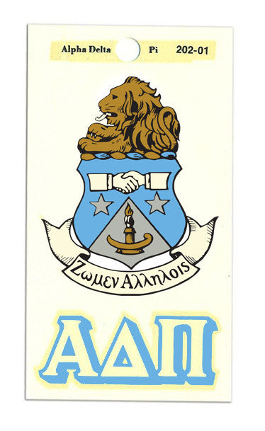 Alpha Delta Pi Crest Shield Decals Alpha Delta Pi Crest - Shield Decals