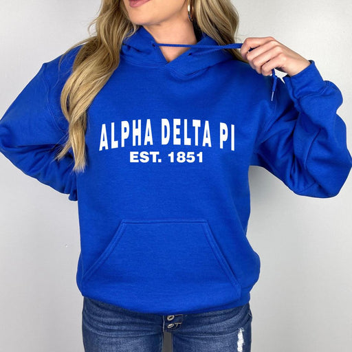 Alpha Delta Pi Alpha Delta Pi Established Hooded Sweatshirts