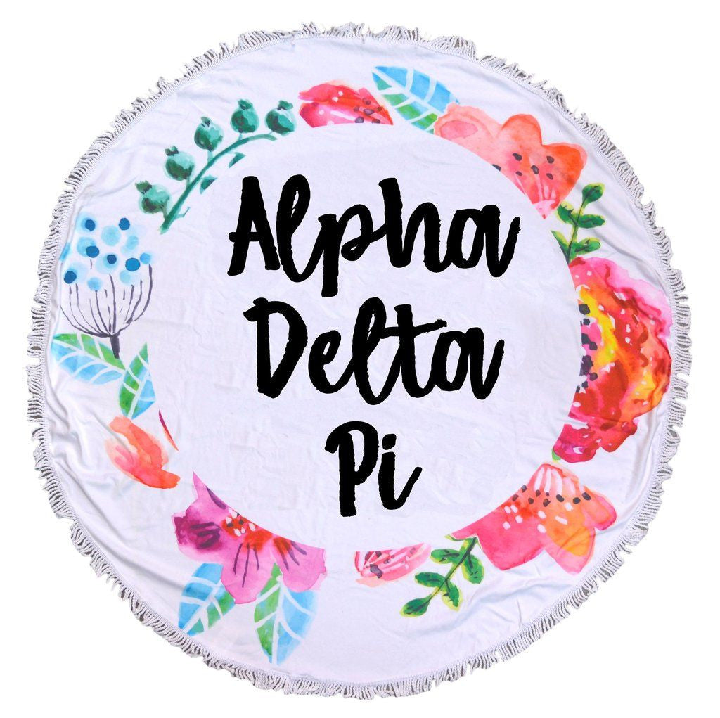Alpha Delta Pi Fringe Towel Blanket Alpha Delta Pi Fringe Towel Blanket