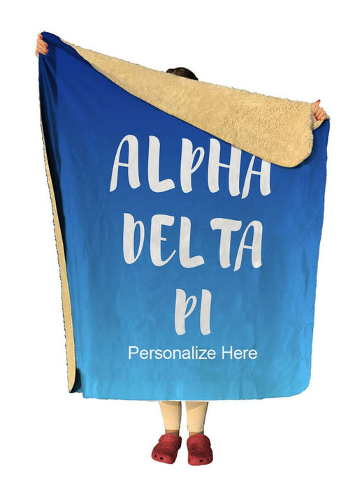 Alpha Delta Pi Gradient Sherpa Lap Blanket Alpha Delta Pi Gradient Sherpa Lap Blanket