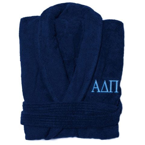 Alpha Delta Pi Greek Letter Bathrobe Alpha Delta Pi Greek Letter Bathrobe