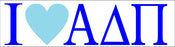 Alpha Delta Pi I Love Bumper Sticker Alpha Delta Pi I Love Bumper Sticker