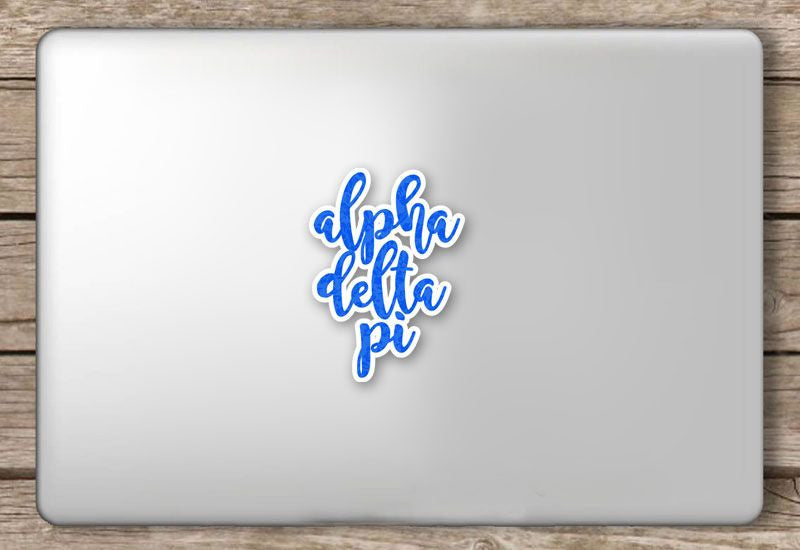 Alpha Delta Pi Script Sticker — GreekU