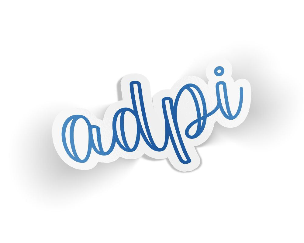 Alpha Delta Pi Kem Sticker Alpha Delta Pi Nickname Script Sticker