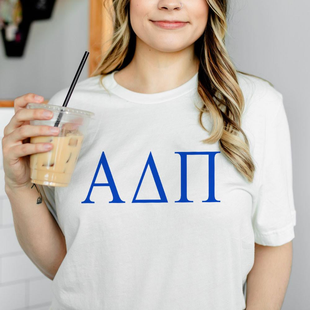 Printify Alpha Delta Pi Lettered Tees $24.95! Alpha Delta Pi Lettered Tees - $24.95!