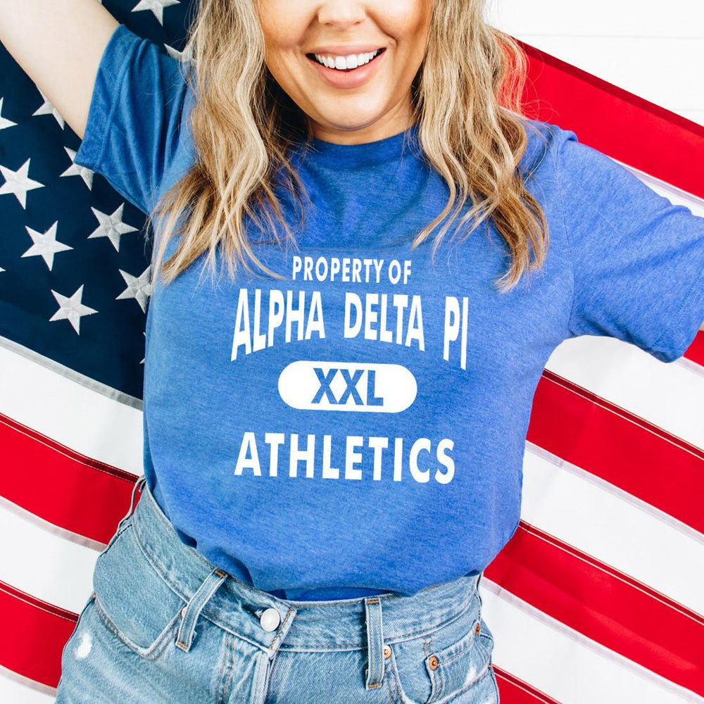 Alpha Delta Pi Property Of Athletics T Shirt Alpha Delta Pi Property Of Athletics T-Shirt