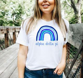 Printify Alpha Delta Pi Rainbow Tees Alpha Delta Pi Rainbow Tees
