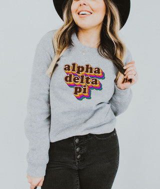Alpha Delta Pi Retro Maya Crewneck Sweatshirts Alpha Delta Pi Retro Maya Crewneck Sweatshirts