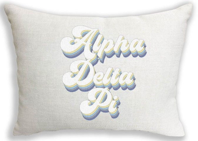 Alpha Delta Pi Retro Throw Pillow Alpha Delta Pi Retro Throw Pillow