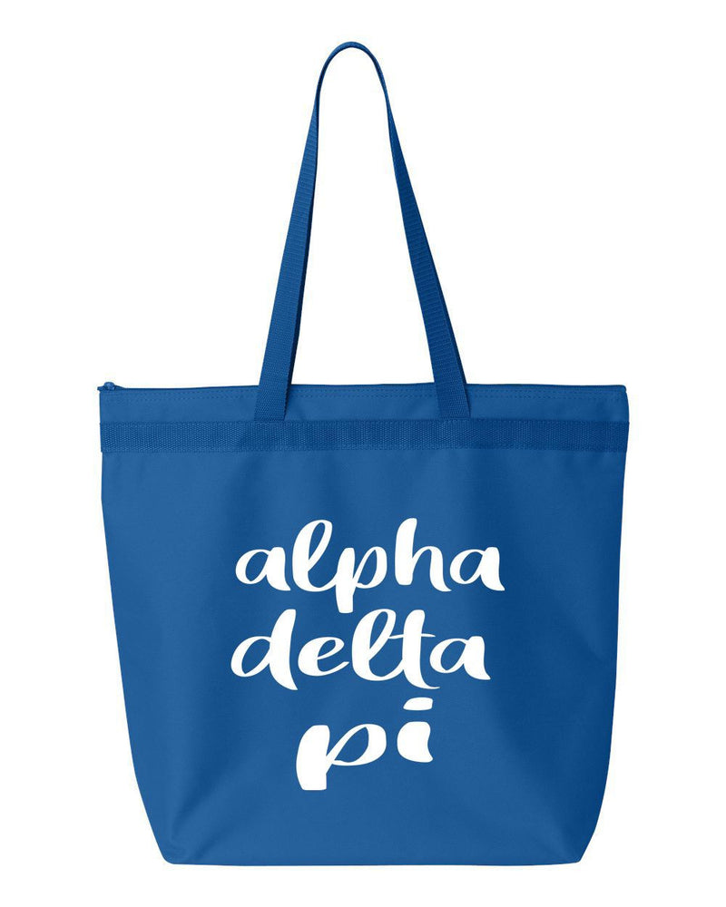 Alpha Delta Pi Script Tote Bag Alpha Delta Pi Script Tote Bag