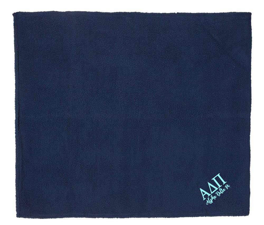 Alpha Delta Pi Sherpa Blanket Alpha Delta Pi Sherpa Blanket